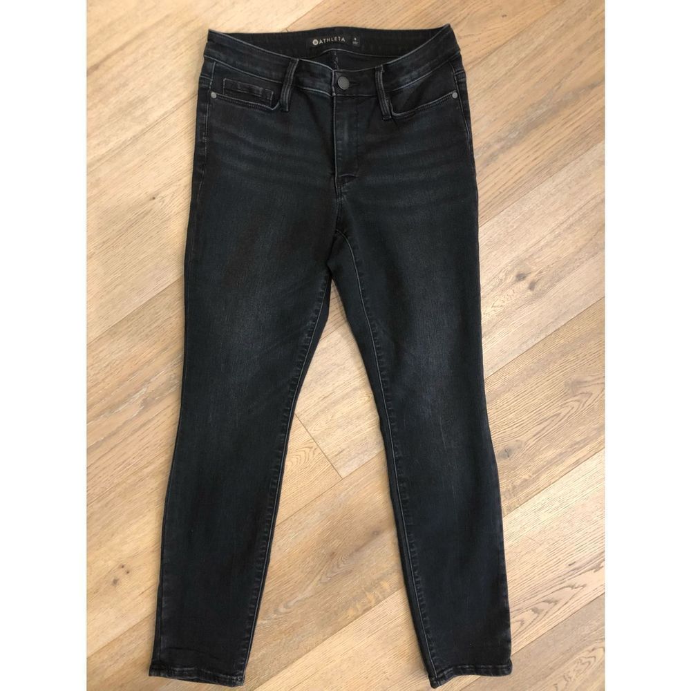 Athleta Sculptek Black Skinny Jeans, Women’s 4